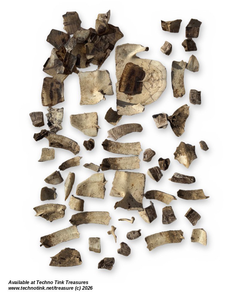Turtle Shell Fragments Lot - Carapace Pieces & Scutes - Bagged Set - Image 2